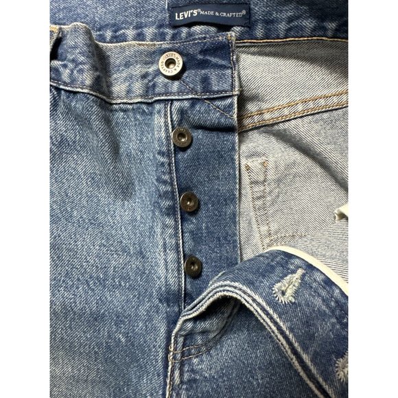 Vintage Levis Jeans Womens 27 High Waist Blue Denim Cropped Jane Button Fly - Picture 5 of 16